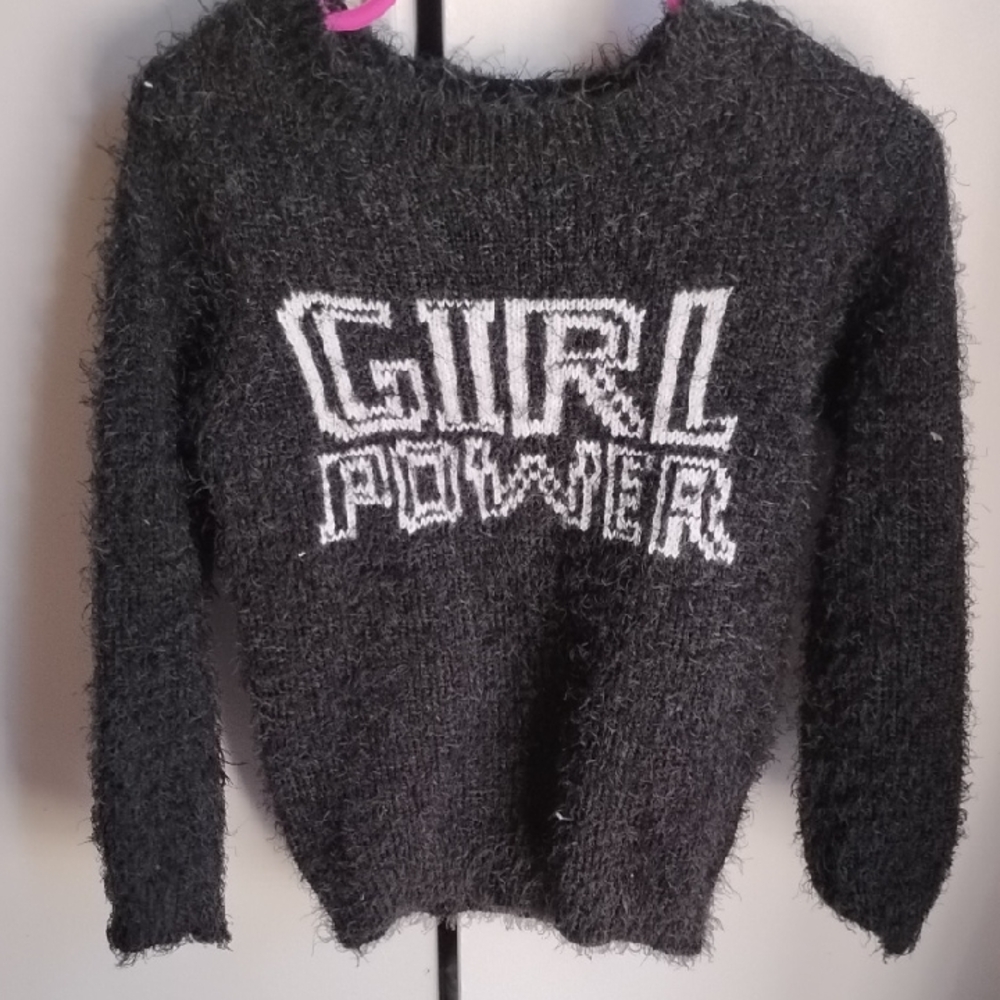 Toughskins Black and White Fuzzy Sweater